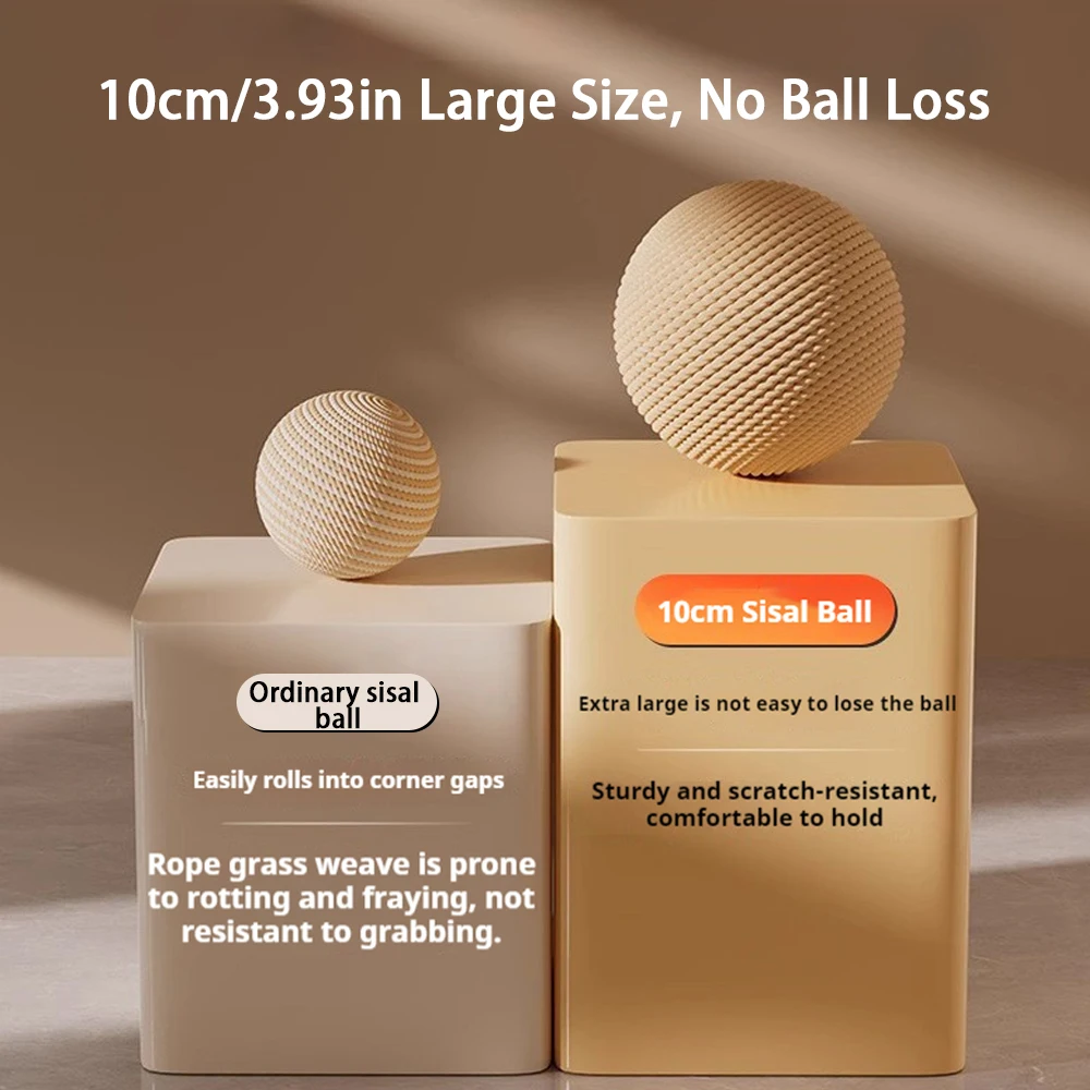 Sisal Ball Cat Toys Super Ball Relieve Boredom Molar Bite Resistant Ball Vertical Catch Ball Funny Cat Gnaw Toy Cat Claws Ball - view 4