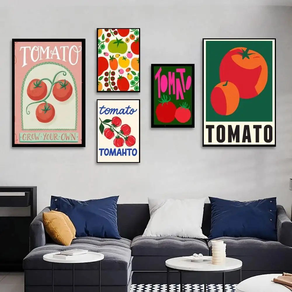 Tomato Art Poster Art Sticky Wall Waterproof Home Living Room Bedroom Bar Aesthetic Decoration
