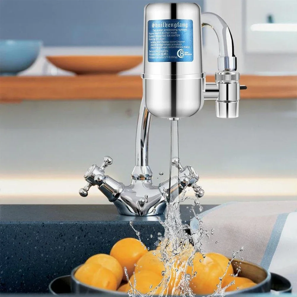 6000L Faucet Water Filter Reduce Chlorine/Heavy Metals Kitchen Purifier Water Purifier Filtration System for Tap