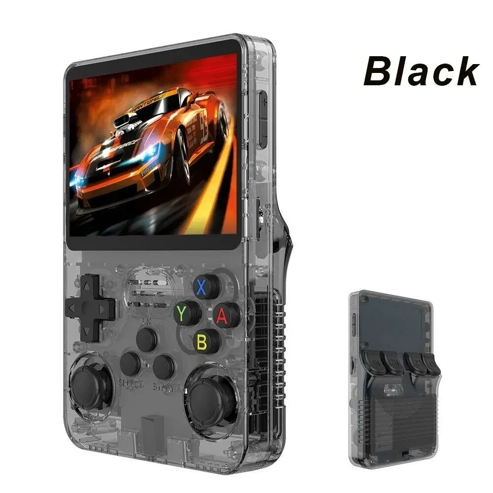 BLK Linux 64GB 3.5 Inch IPS Screen R36S Retro Handheld Video Game Console 15000+ GAMES