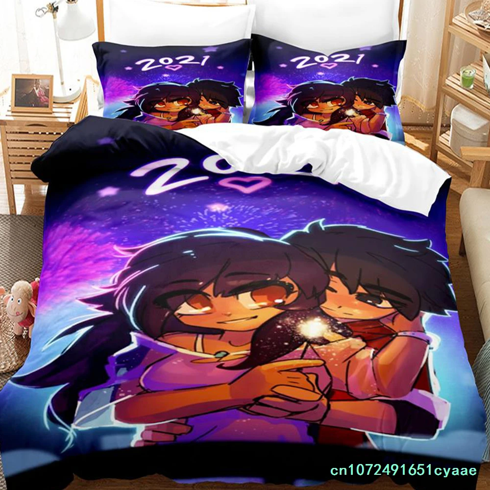 Aphmau Bedding Set Single Twin Full Queen King Size Bed Set Aldult Kid Bedroom Duvetcover Sets 3D Print Sleep Helper Kawaii