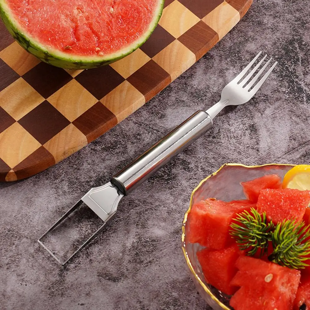 

Stainless Steel Fruit Fork Stainless Steel Dual-headed Watermelon Cutter Fork Set for Slicing Melons Mangoes 2 1 for Home