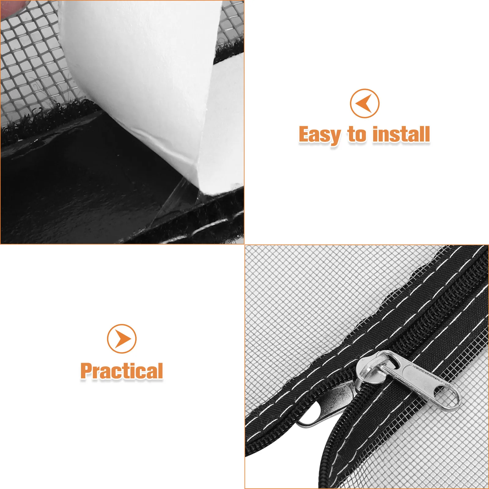 Pet Screen Door with Zipper for Cats Dogs Mesh Design Heavy Duty Easy Installation Air Flow Control Secure Small Animal