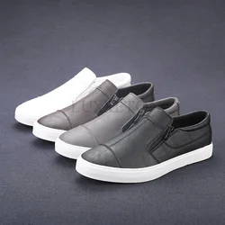 Men Genuine Leather Casual Shoes Spring Versatile Flat Sports Men Quality Casual Fashion Leather Shoes for Men