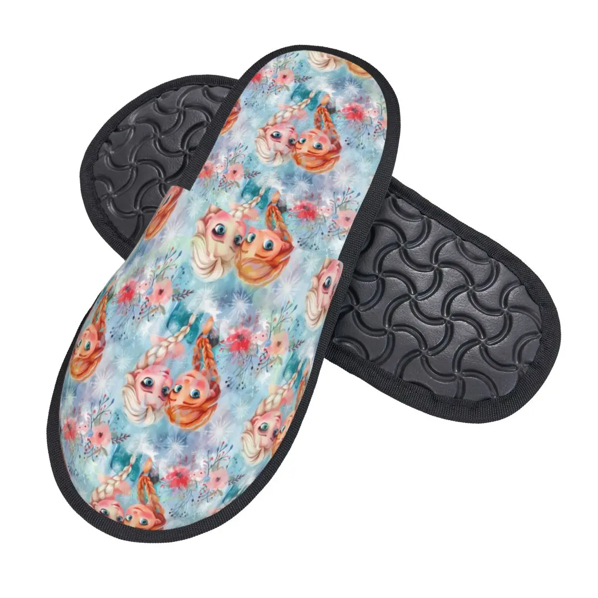 Custom Frozen Elsa Olaf Seamless House Slippers Women Soft Memory Foam Slip On Spa Slipper Shoes