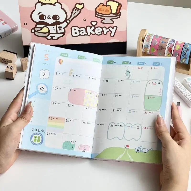 2027 Desk Calendar Delicate Flip Desktop Calendar Portable Mini Size for Students Dorm Office Desk Small Space Decoration