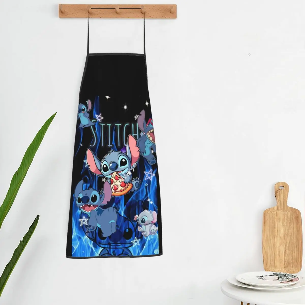 Custom Stitch Angel Anime Cartoon Apron Women Men Unisex Bib Cooking Kitchen Tablier Cuisine Chef Painting