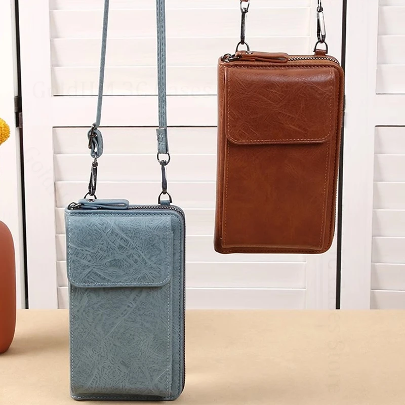 

Crossbody Strap Lanyard Leather Pouch For OPPO Realme C71 C73 C75x C65s C63 C61 C55 C51 C53 C31 4G Wallet Card Holder Phone Case