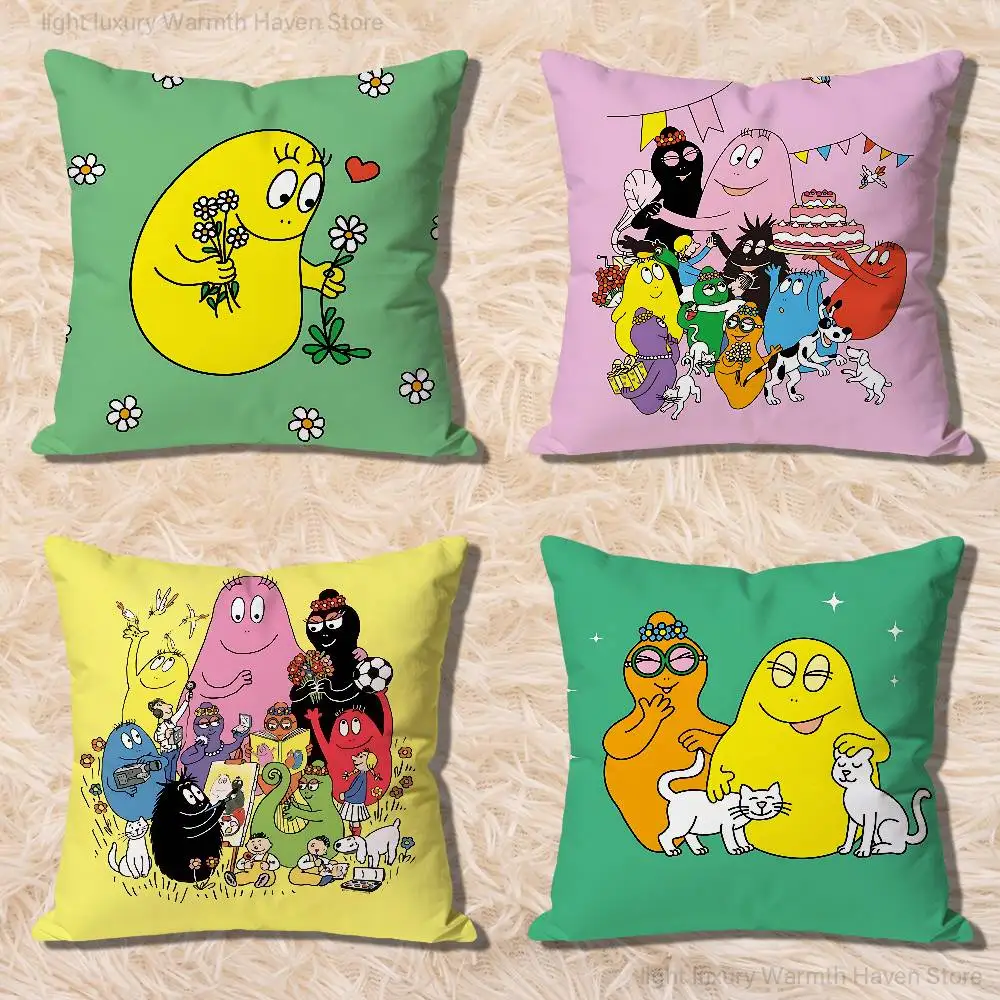 

B-Barbapapas Cute Various Sizes Square Pillow Case For Car Home Bedchamber Decor Custom Valentine gift