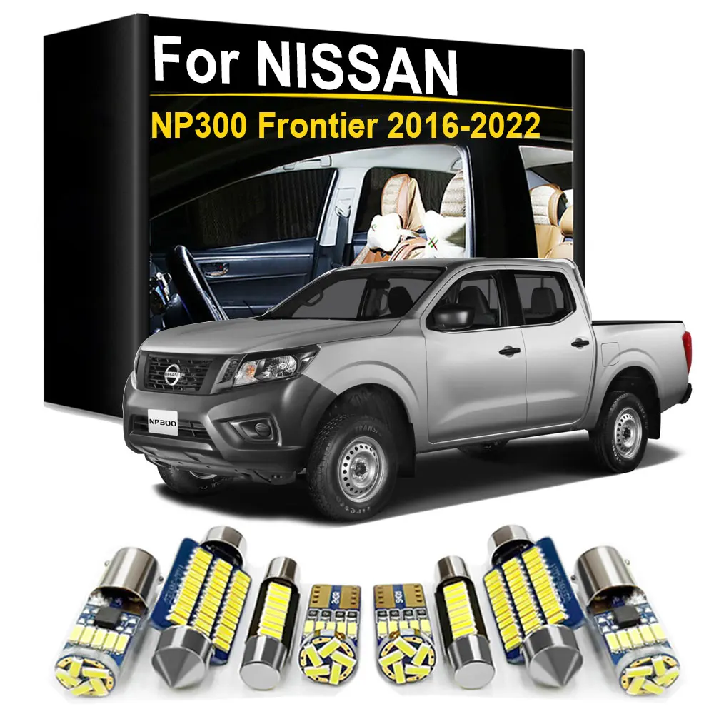 

Interior LED Light Kit For Nissan NP300 Frontier 2016 2017 2018 2019 2020 2021 2022 Accessories Canbus Dome License Plate Lamp