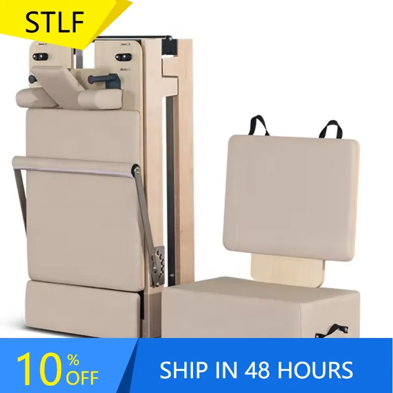 

YTYIN Cheer Pilates Foldable Reformer Wood Material Custom Logo Folding Pilates Core Bed Maple Reformers