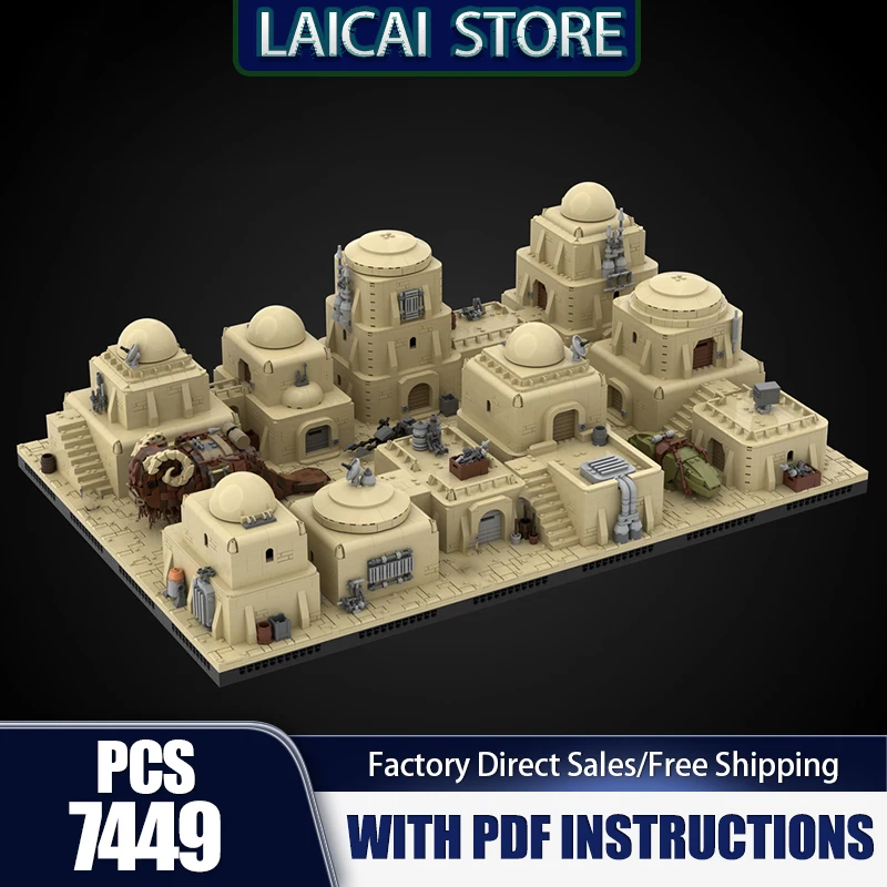 

Звездный фильм серии Модель Moc Строительные блоки Татуин Модульная модель пустынного города Технология Кирпичи Модель DIY Сборка Праздничная игрушка