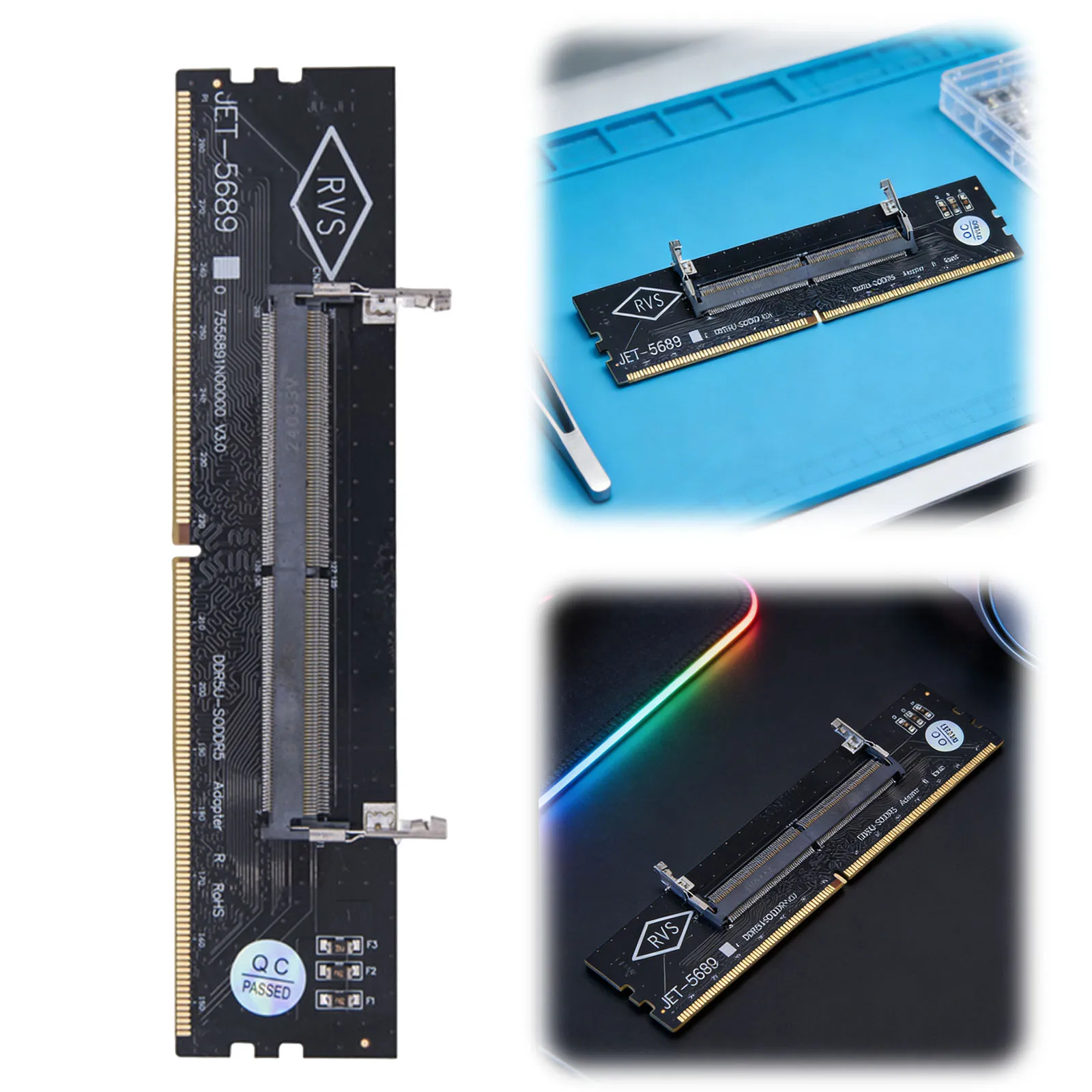 

Адаптер памяти DDR5 для ноутбуков и настольных ПК, многофункциональный коннектор-конвертер памяти, аксессуары для компьютеров и ПК