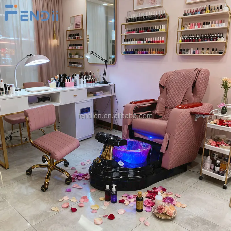 Professional Comfortable Salon Furniture Pipeless Jet Foot Care Chair Luxury Pedicure Chair for Salon