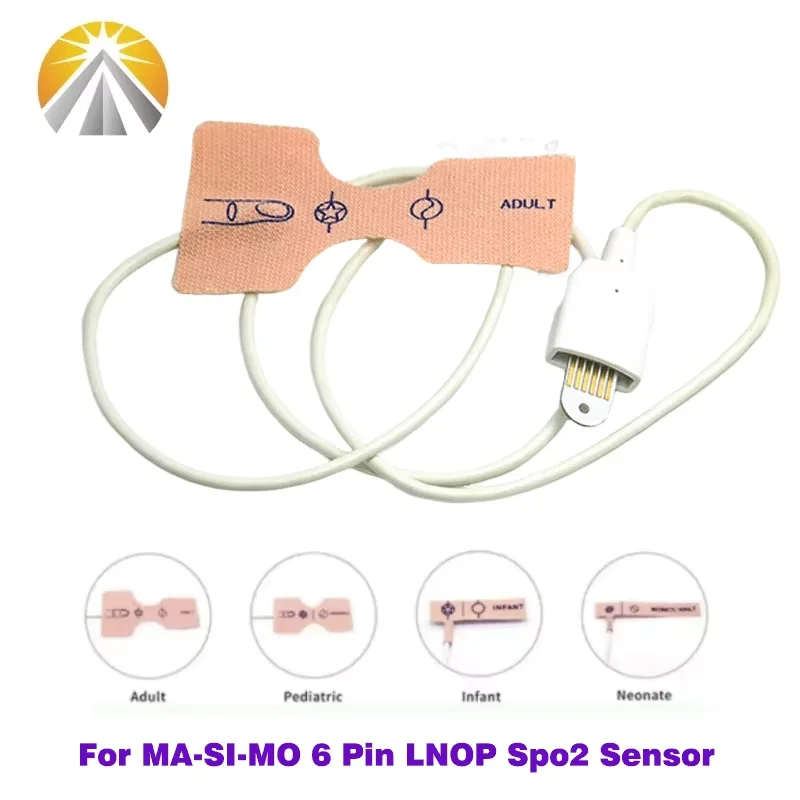 Disposable 6 Pin SpO2 Sensor Redical for Ma-si-mo 1269 LNOP DCI DCIP 0.9 Meter Neonatal Child Pediatric Adult Type Pulse Probe