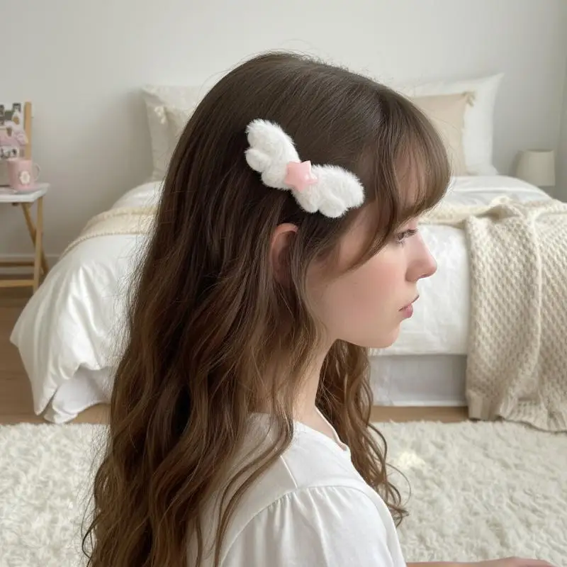 Immagine 4: Fermagli per capelli in peluche con fiocco a stella, 2 pezzi, per decorazioni e accessori per tutte le occasioni