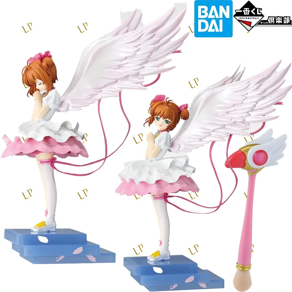 

BANDAI Ichiban kuji Cardcaptor Sakura Sakura Kinomoto Приз B: Запечатывающая палочка, кисть для макияжа, аниме-фигурка, модель, оригинальная игрушка в коробке