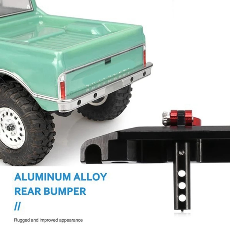 For Axial SCX24 Axi00001chevrolet C10 Frame 1/24 RC Crawlercar Metal Front & Rear Bumper Replacement Accessories