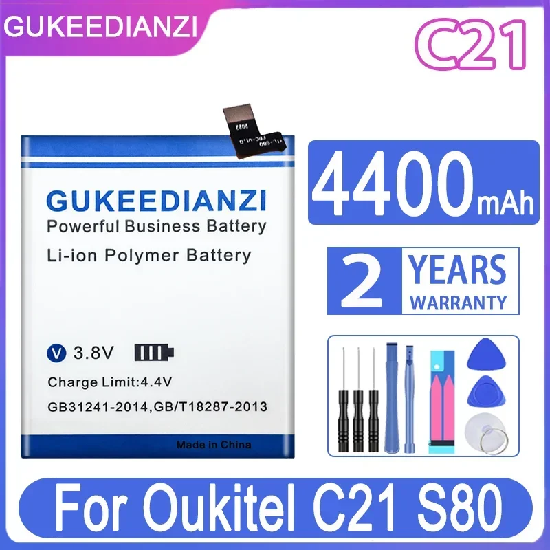 

GUKEEDIANZI Replacement Battery C21 4400mAh For Oukitel C21 S80