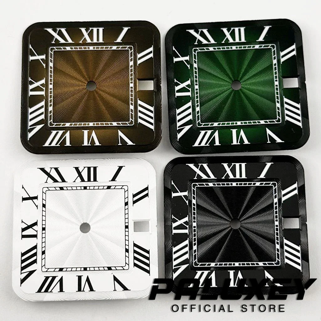 NH35 Santos 27mm Watch Accessory Square Dial Modified Arabic Numeral Dial Suitable For Japanese NH35 4RNH35 Automatic Movement