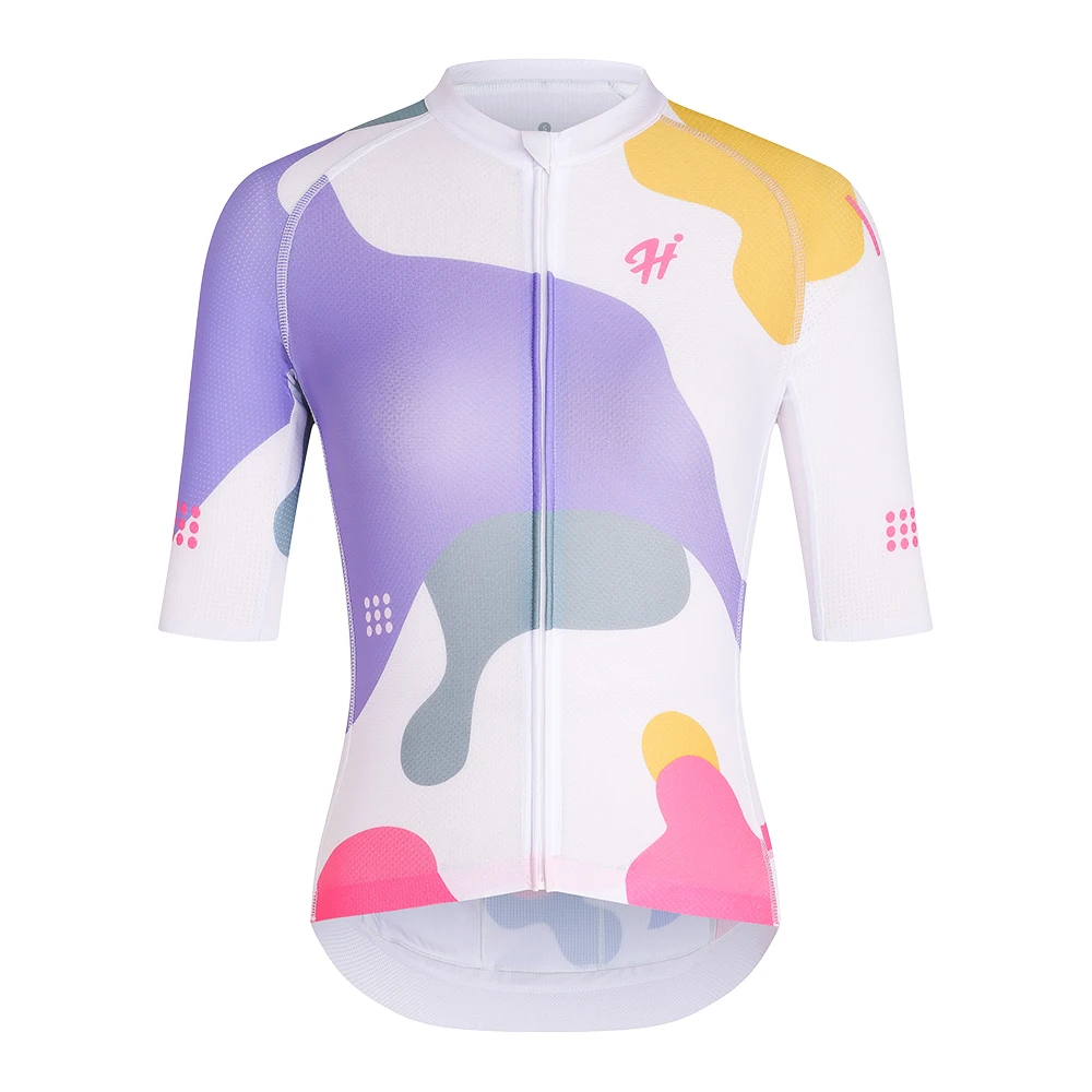 

HISERWA 2025 Fashion Women Cycling Jersey SPF 50+ Road Race Bicycle Jersey Motocross Jumper Downhill Top Pro Team Cycling Shirts