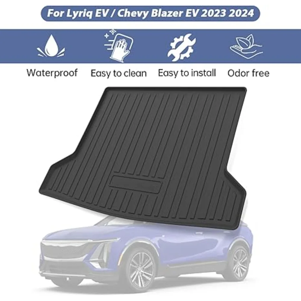 Car Cargo Liner Custom Trunk Mats All Weather Trunk Liner Tray 3D Cargo Mats Floor Liners Waterproof for Lyriq EV/Blazer EV 2023