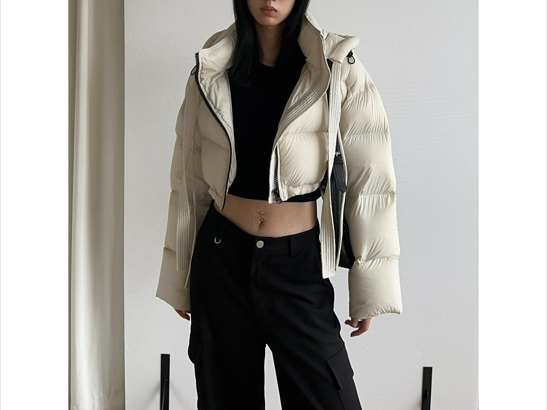 

Short Women's 2025 Autumn and Winter Fashion New Thickened Cotton Coat and Bread Robe
