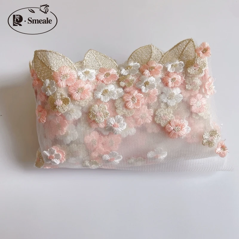 5-10 Yards/Lot Handgefertigte DIY-Kleidungsaccessoires Bunte Stickerei-Spitzenstoffe für Vorhänge und Sofas, Spitzenborte 17cm RS202 – Detail 3