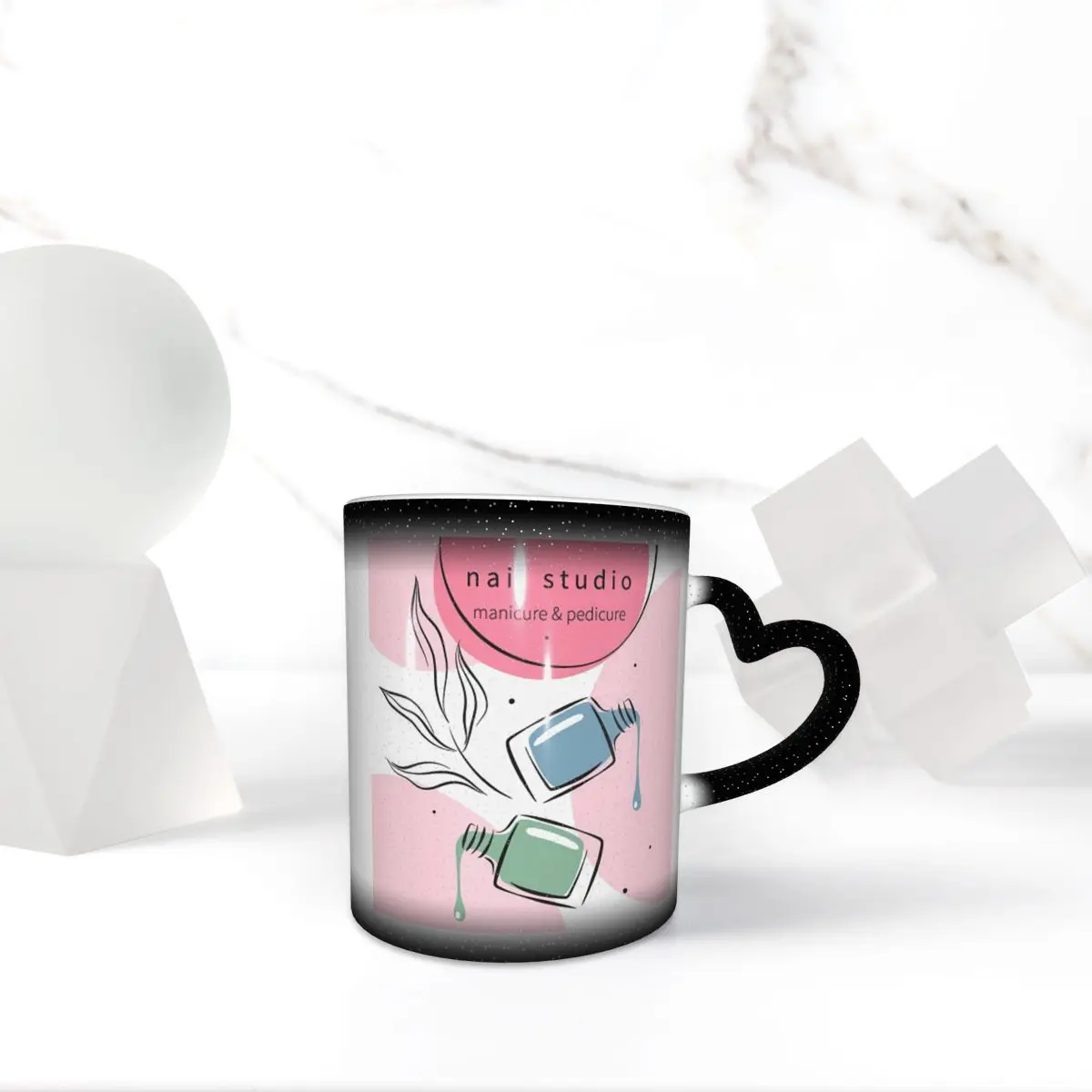 Nail Polish Nail Salon Studio Women Pinafore Mug Funny Ceramic Coffee Cups Tea Mugs Milk Cup Drinkware Gift for Woman Man