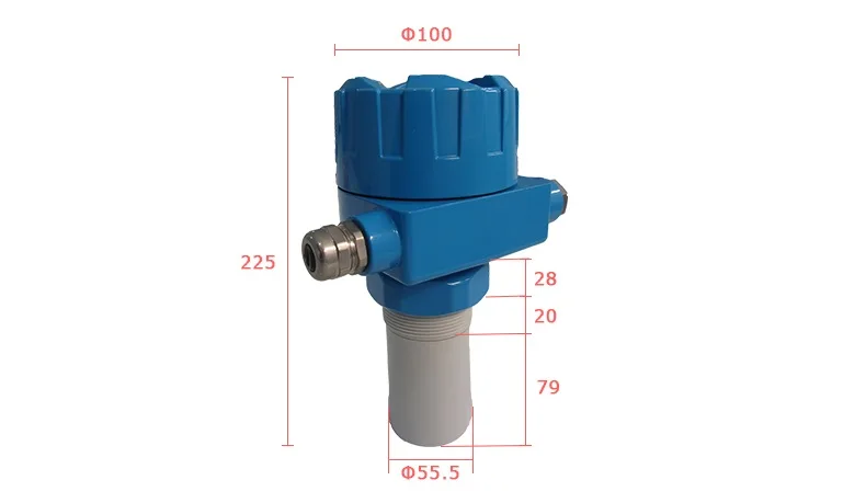 4m 6m 8m 10m 12m 15m 20m 30m SN901 Integrated Ultrasonic Level Gauge