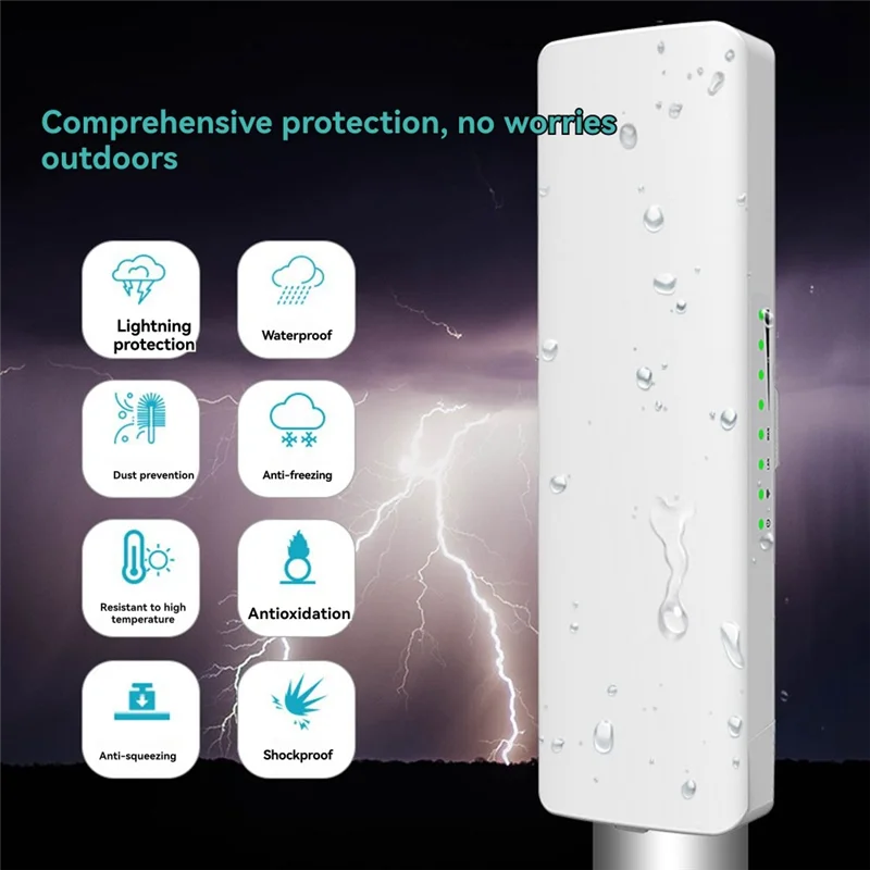 AA08-Wifi Bridge WIFI Signal Extender  Outdoor 3-5KM Long Rang Network Monitoring EU Plug