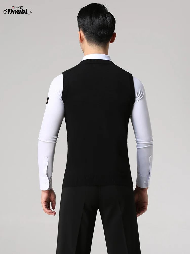 2025 nova dançarina moderna roupas masculinas com decote em v colete de lã padrão nacional roupas de dança moderna masculina