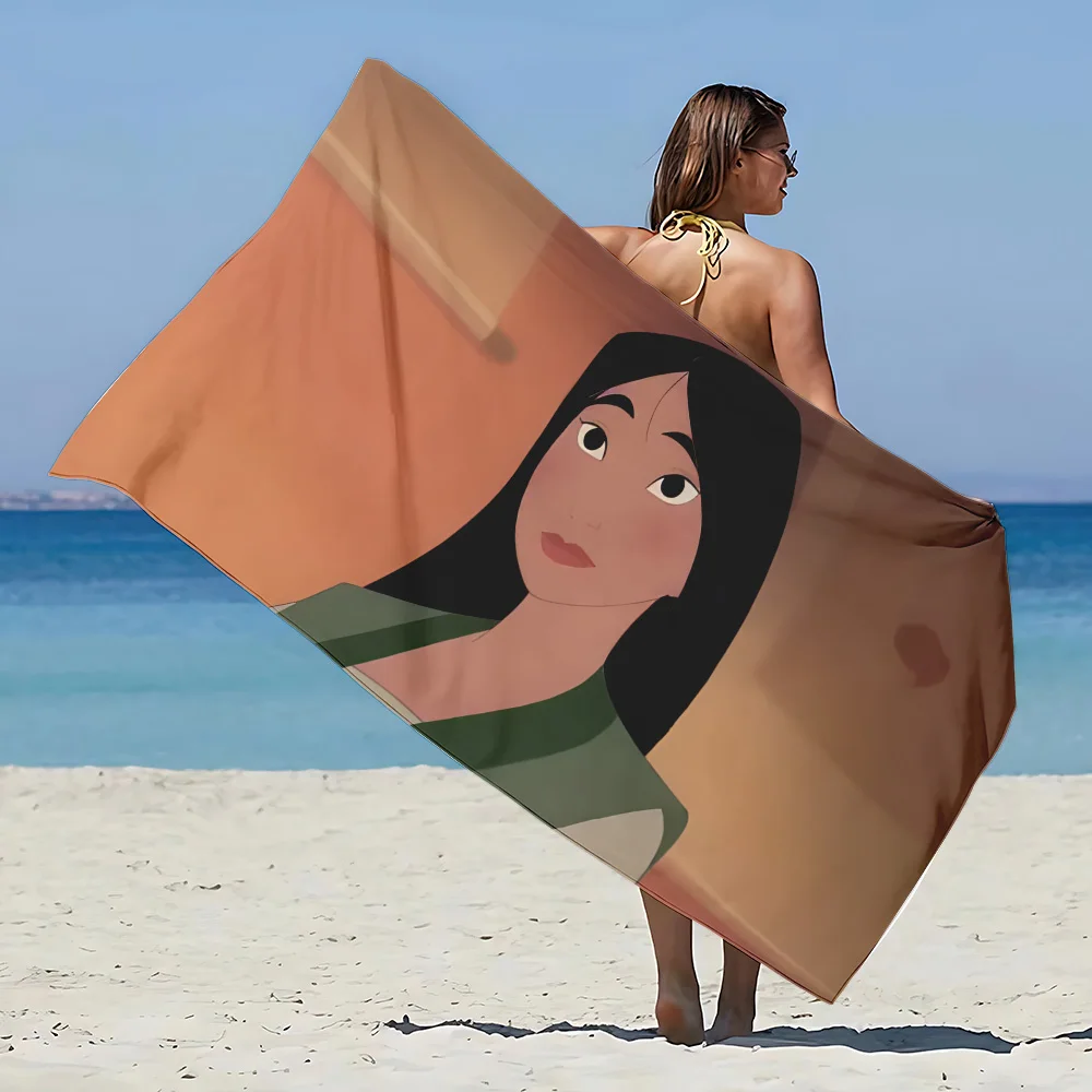 Disney Mulan telo mare microfibra senza sabbia asciugatura rapida morbido asciugamani da piscina Sandproof regalo per le donne viaggi palestra doccia campeggio