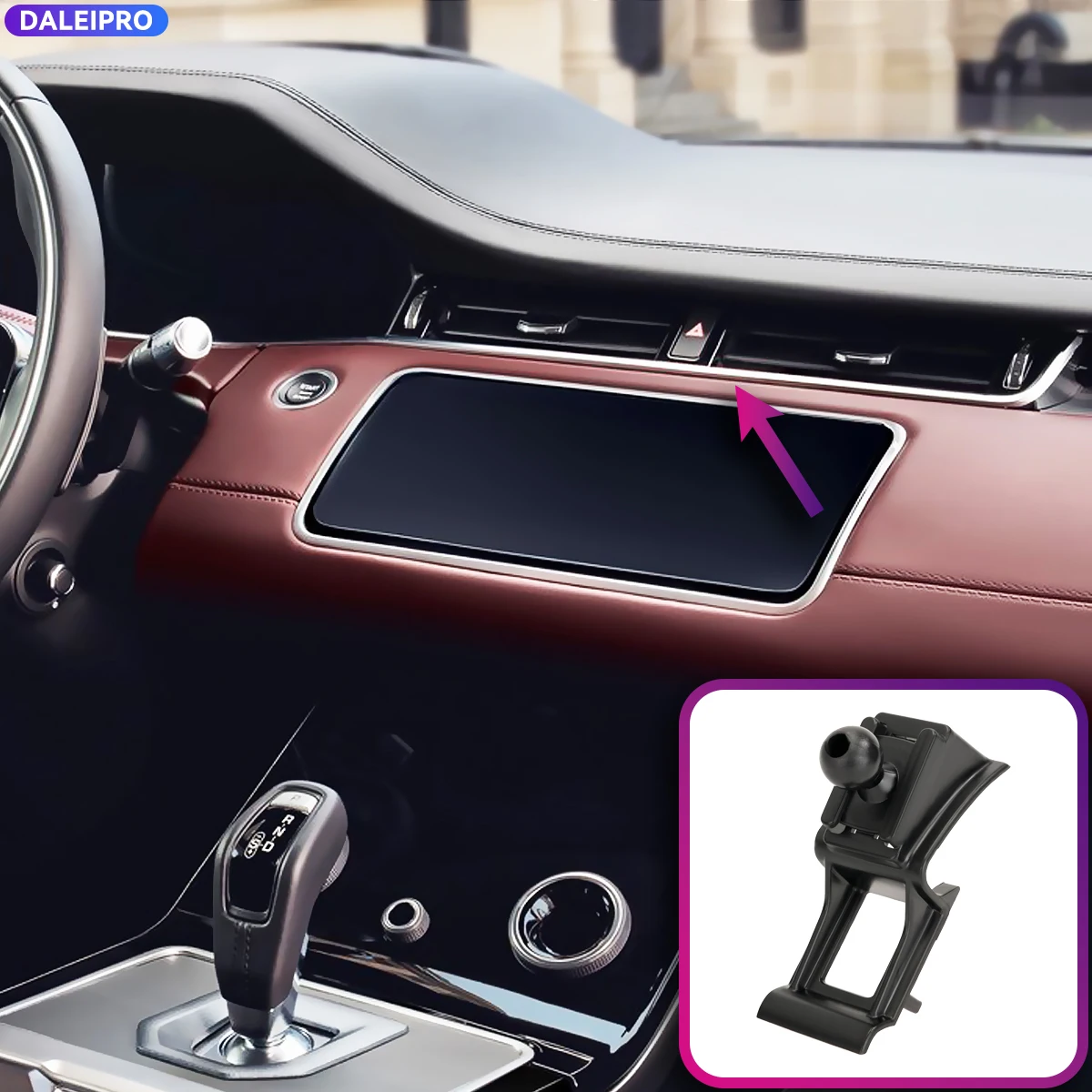 Suporte de Telefone Específico para Veículo Land Rover Range Rover Evoque 2020-2026, Base Inteligente para Montagem de Telefone no Carro com Carregamento de 66W e Sensor Automático