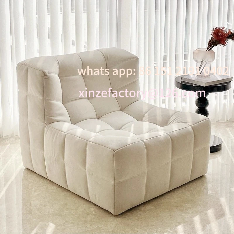

Customizable Modern lazy sofa single chair can be reclined and slept living room boneless couch home furniture Sofas for l
