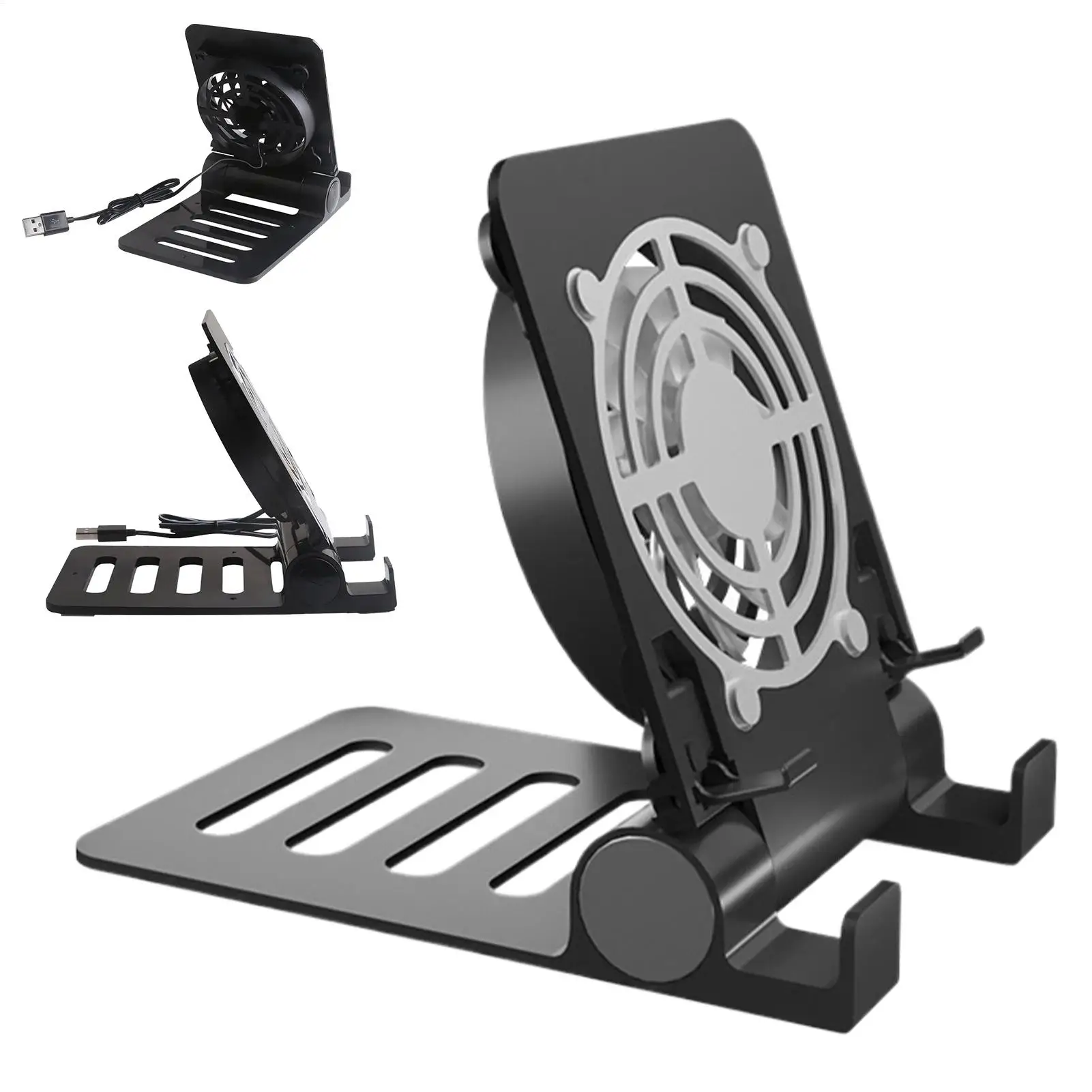 

Tablet Holder For Desk Folding Smartphones Bracket With Cooling Fan For Table Adjustable Tablet Mount For Living Room Den
