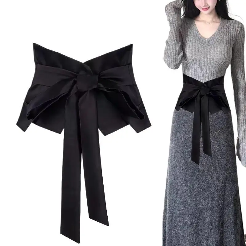 حزام مشد عريض مطرز للنساء من Cummerbunds خمر النمط الصيني الخصر ملابس خارجية أنيقة إكسسوار للفساتين