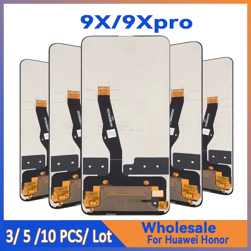 

Оптовая продажа, 3/5/10 шт./лот для Huawei Honor 9X/9Xpro, ЖК-экран в сборе с сенсорным дигитайзером, наслаждайтесь 10 plus