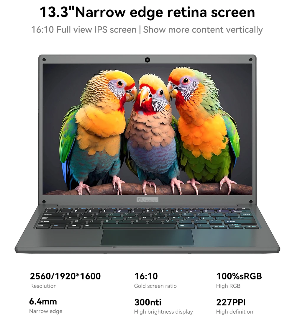 Adreamer laptop de 13,3 polegadas LeoBook13 Notebook 1920*1200 IPS Windows 10 Intel N4020 4G RAM 256G SSD portátil para negócios estudantis