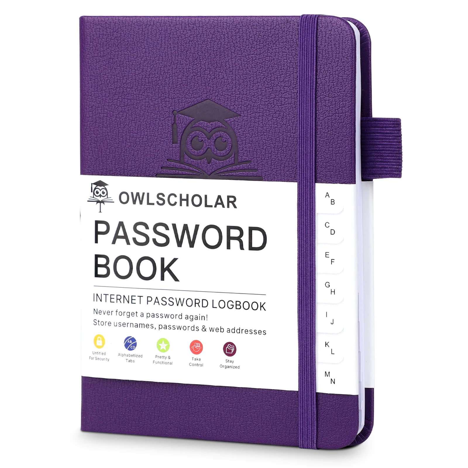 Passwort-Organizer mit alphabetischen Registerkarten, kleines Passwortbuch für Senioren, Passwort-Notizbuch für Internet-Website-Adressen – Detail 7