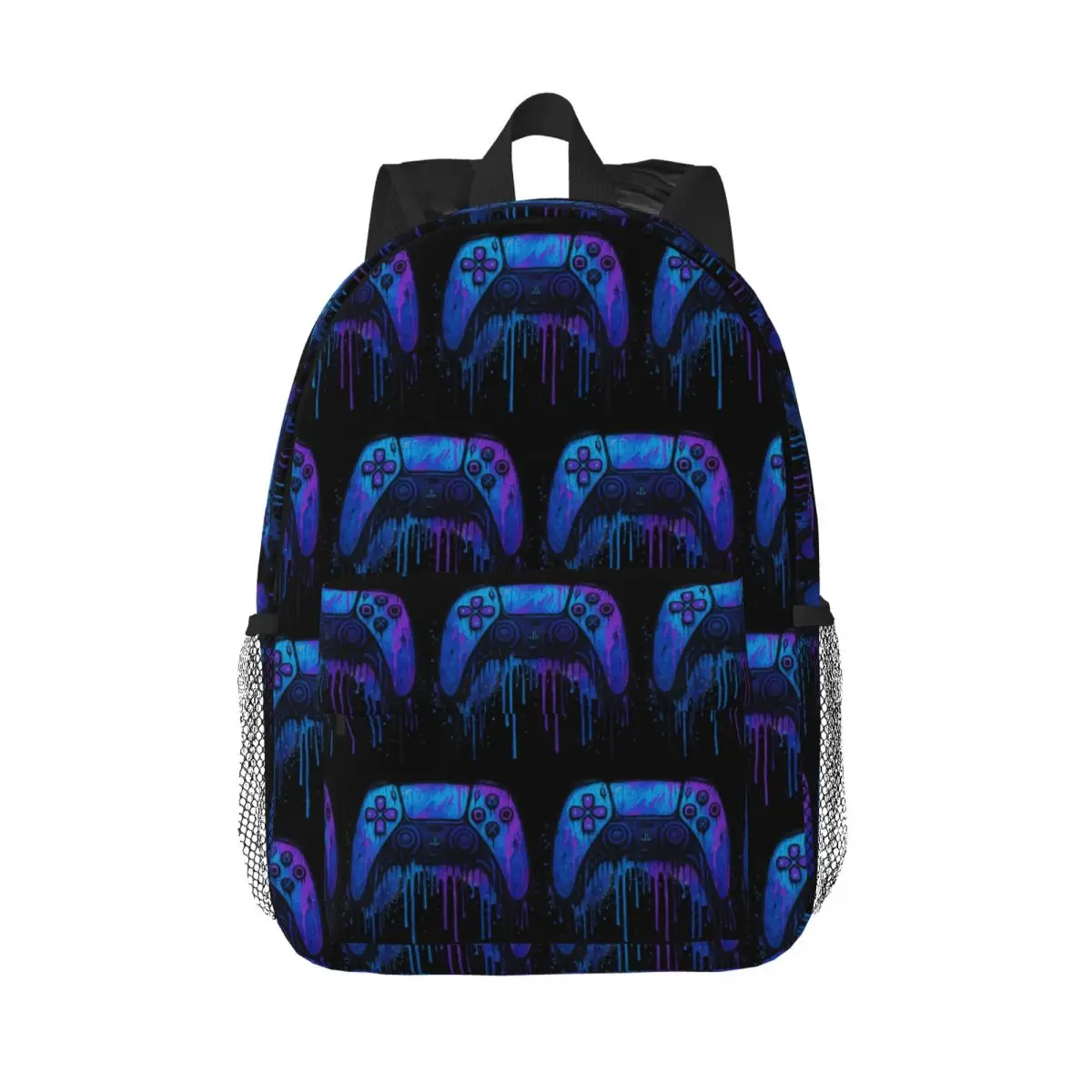 Game Controller Graffiti Backpack Daypack Large Capacity Boys Girls BookBag Shoulder Bags for Men Women Children School Bag