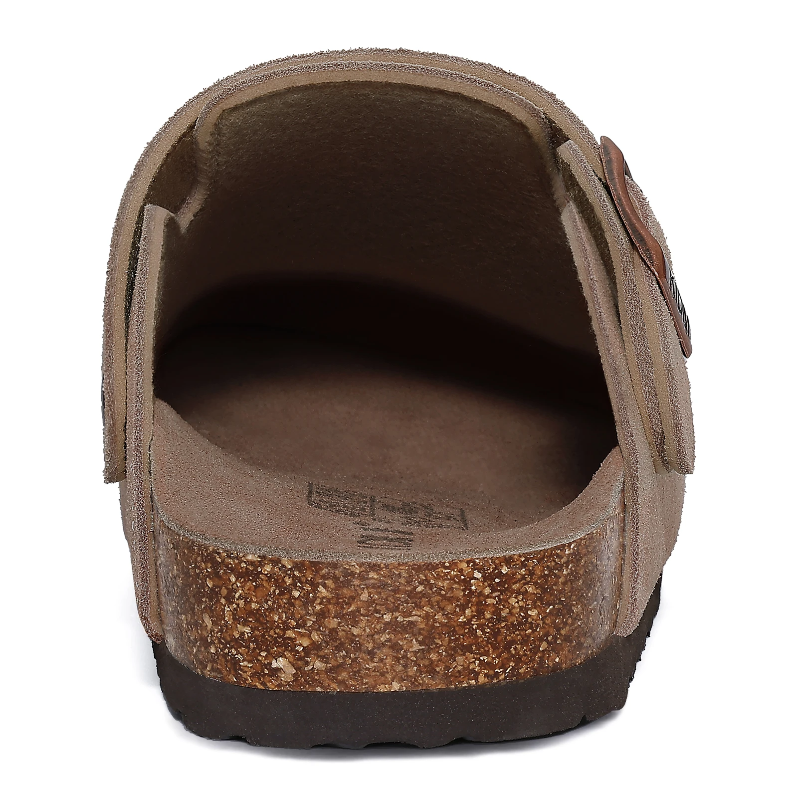 Shevalues Women Cow Suede Clogs With Adjustable Buckle Cork Leather Mules Comfortable Slip on Women Slippers Outdoor Cork Clogs image 6