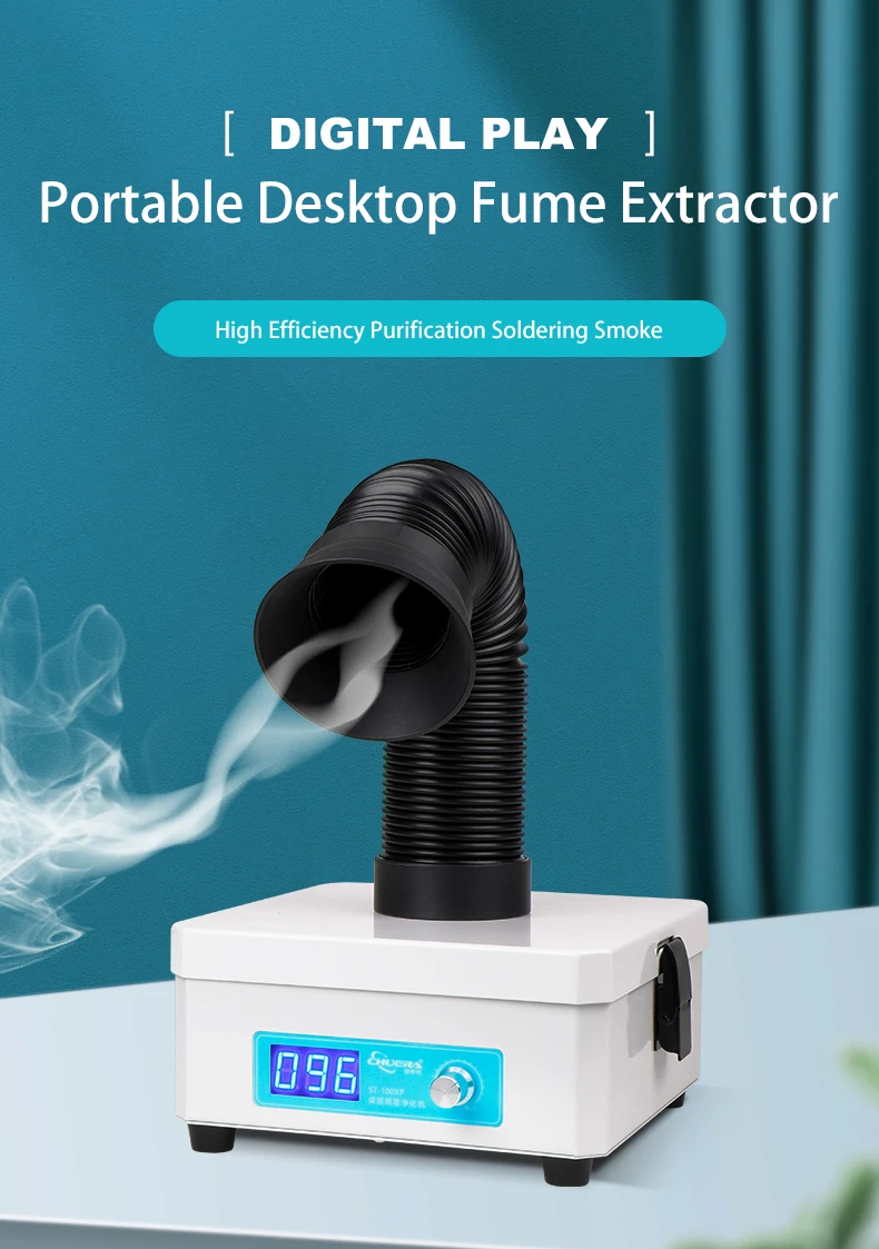 CSD-100XP 150W Desktop Esd Solderen Rookzuiveraar Absorber Luchtfilter Fume Extractor Lassen Afvalgas