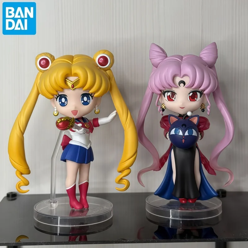 Figura Original de Bandai Namco Figuarts Mini 168 Sailor Moon Crystal Star, Edición Compacta, Figura de Anime de PVC, Versión Q, Juguete Bonito para Fanáticos