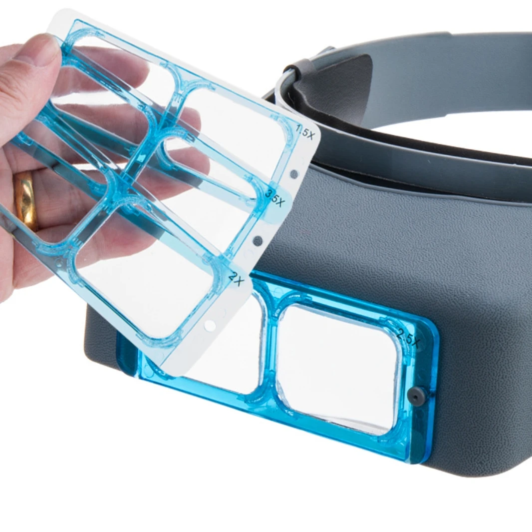 1.5X 2X 2.5X 3X Hands Free Glass Lens Magnifier Jewelry Antique Repaire Embroidery Tatto Low Vision Reading Magnifying Glasses