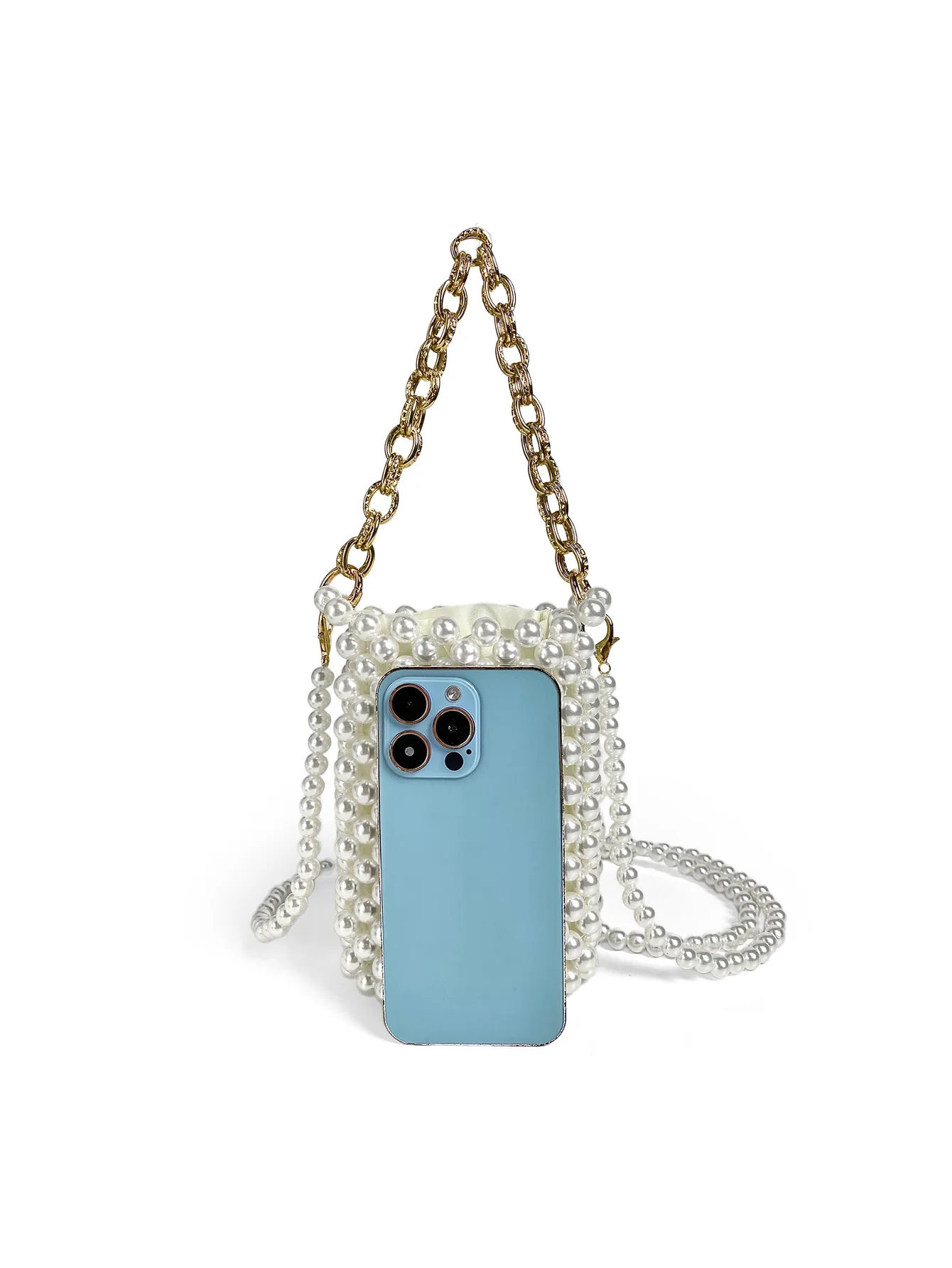 Luxury Beading Pearls Bags For Women Handbag Hollow Party Wedding Evening Bag Ladies Elegant Beaded Shoulder Crossbody Bag NEW