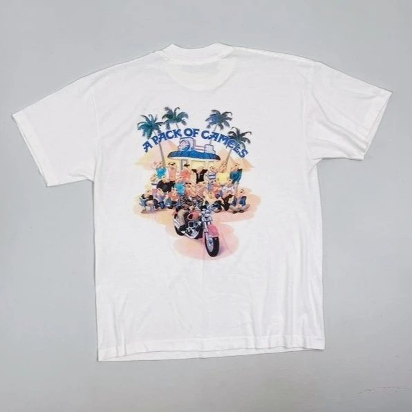 Camiseta Vintage 1990 Camel Cigarettes "A Pack of Camels" de Manga Curta, Estilo Anos 90, Joe Camel, RJ Reynolds Tobacco, Camiseta dos Anos 90