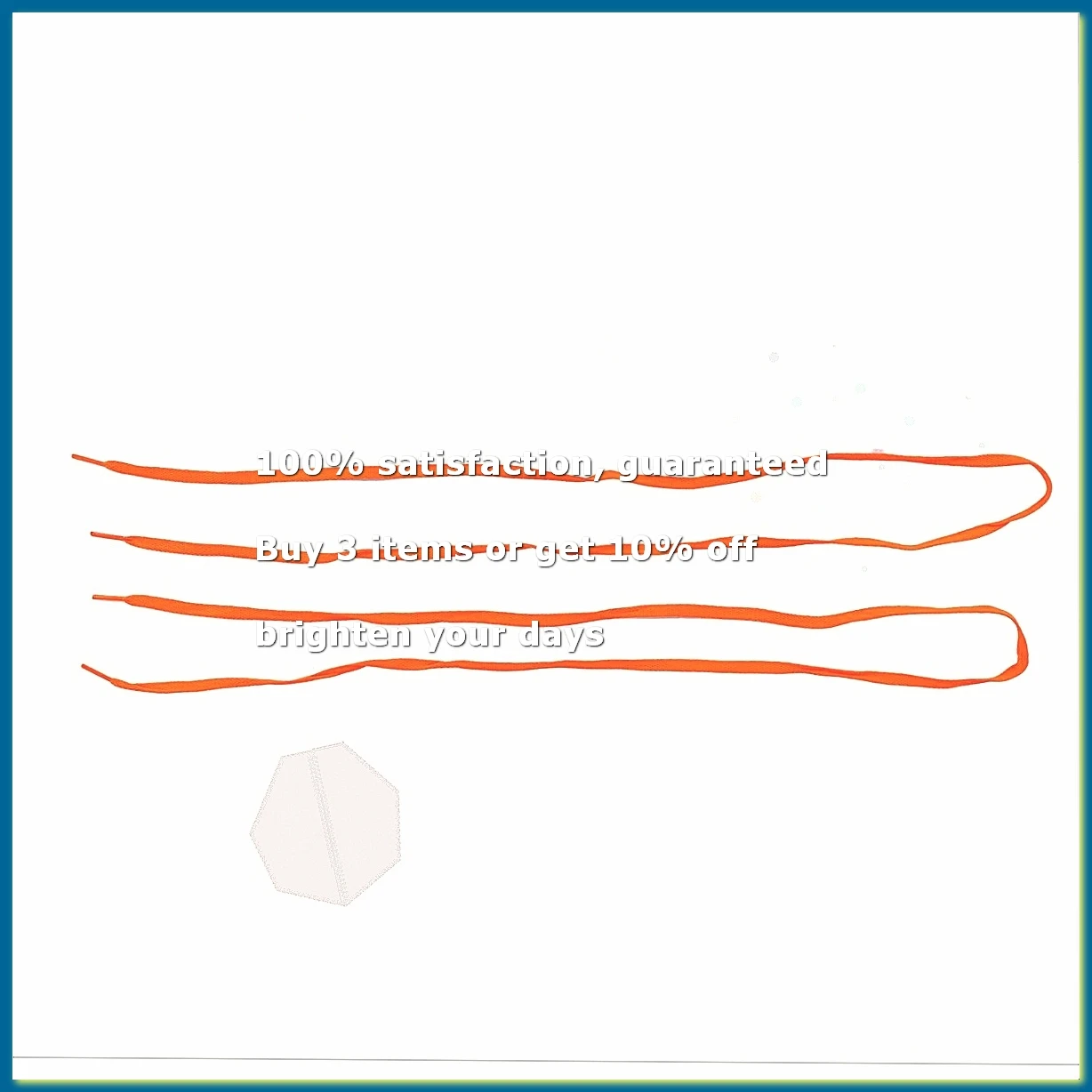 Trainers Replacement Shoelace 8mm Wide Orange Flat String Pair