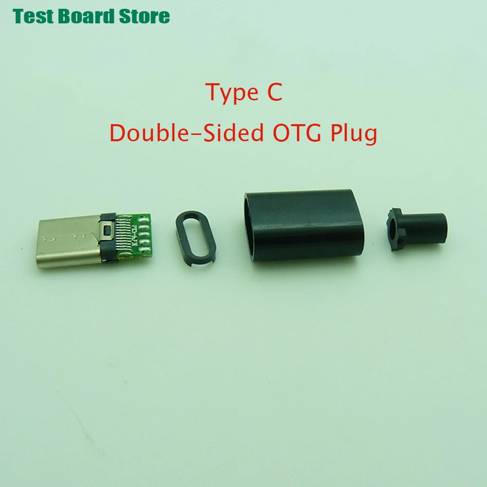 

Test Board 1pcs USB3.1 Type-C Plug USB Male PlugSolder Connector Adapter PCB Plate DIY Charging Data PlugConnector OTG Head