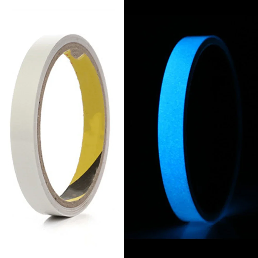 Luminous Tape Sticker Dark Blue Fluorescent Orange Red Orange Yellow Wall Decorative Blue Glow In Dark Great Quality